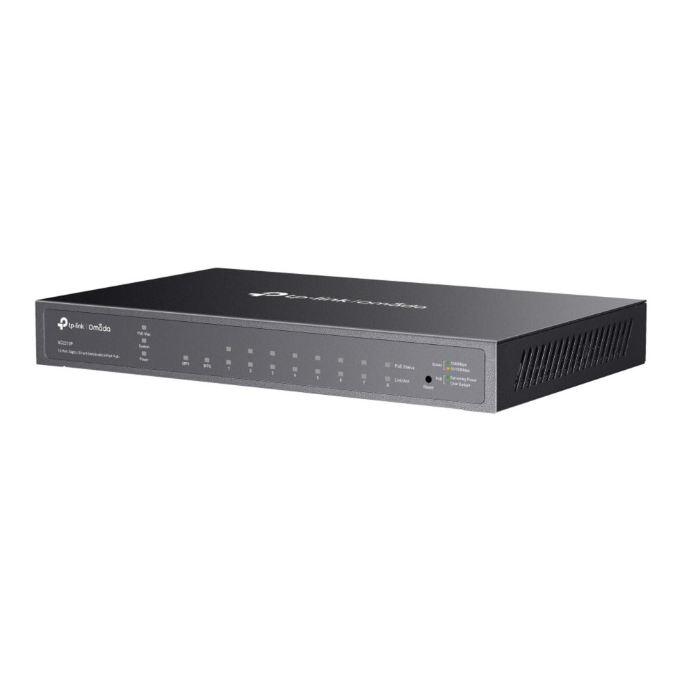 Tp-Link Omada SG2210P 10-Port-Gigabit-Smart-Switch (schwarz, 8x PoE+, 2x Gigabit SFP)
