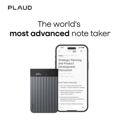 Plaud Note Pro Diktiergerät (schwarz, 64 GB, Bluetooth (BLE 5.4), Dual-Band Wi-Fi (2,4 GHz 5 GHz))
