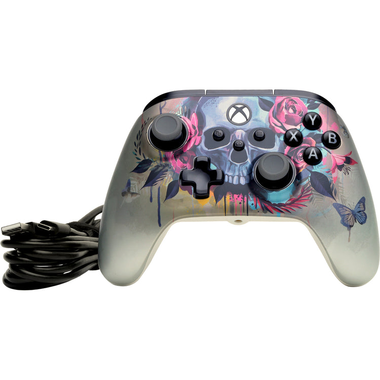 Powera Advantage Plus kabelgebundener Controller für Xbox Series X|s – Bloom Gloom (Silber, Xbox Series X|s, Xbox One, PC)
