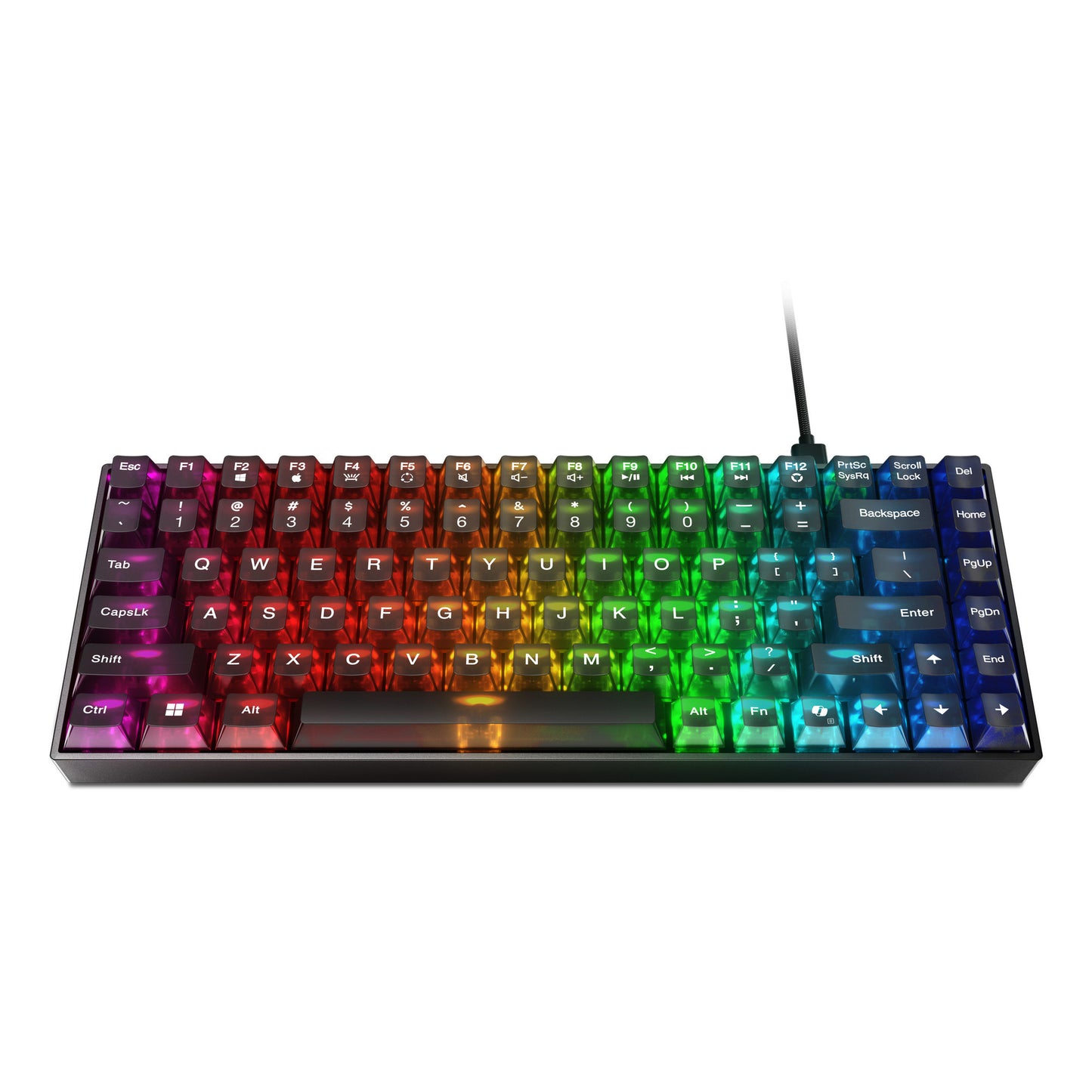 Lenovo Legion K510 Mini Pro RGB mechanische Gaming-Tastatur (schwarz, US-Layout (QWERTZ), 75 %, brauner Schalter, Hot-Swap, USB)