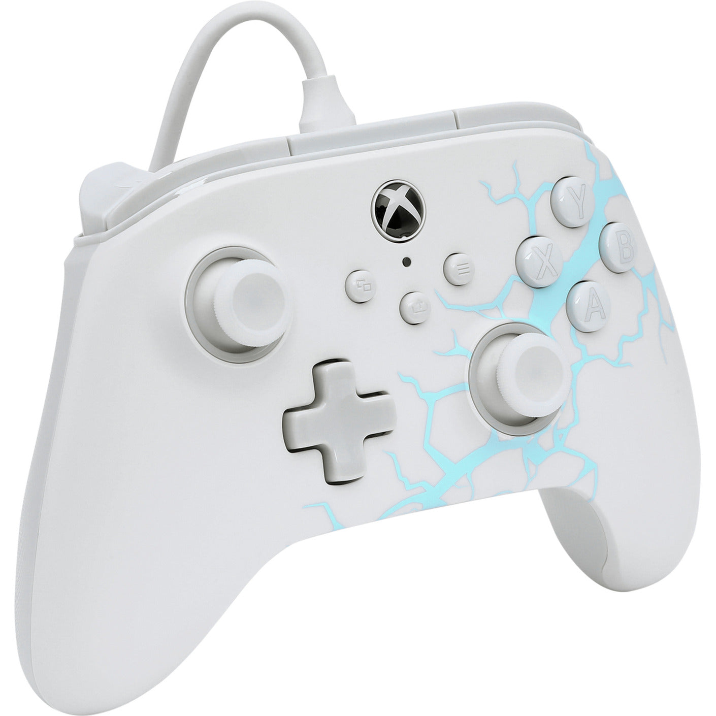 Powera Advantage Controller mit Kabel für die Xbox Series x|s – Polar Ice (weiß blau, Xbox Series x|s, Xbox One, PC)