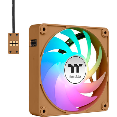Thermaltake CT120 EX ArGB Sync PC-Lüfter Gravel Sand (3-Lüfter-Pack) Gehäuselüfter (hellbraun, 3 Stück, 120 x 120 x 25 mm, PWM)
