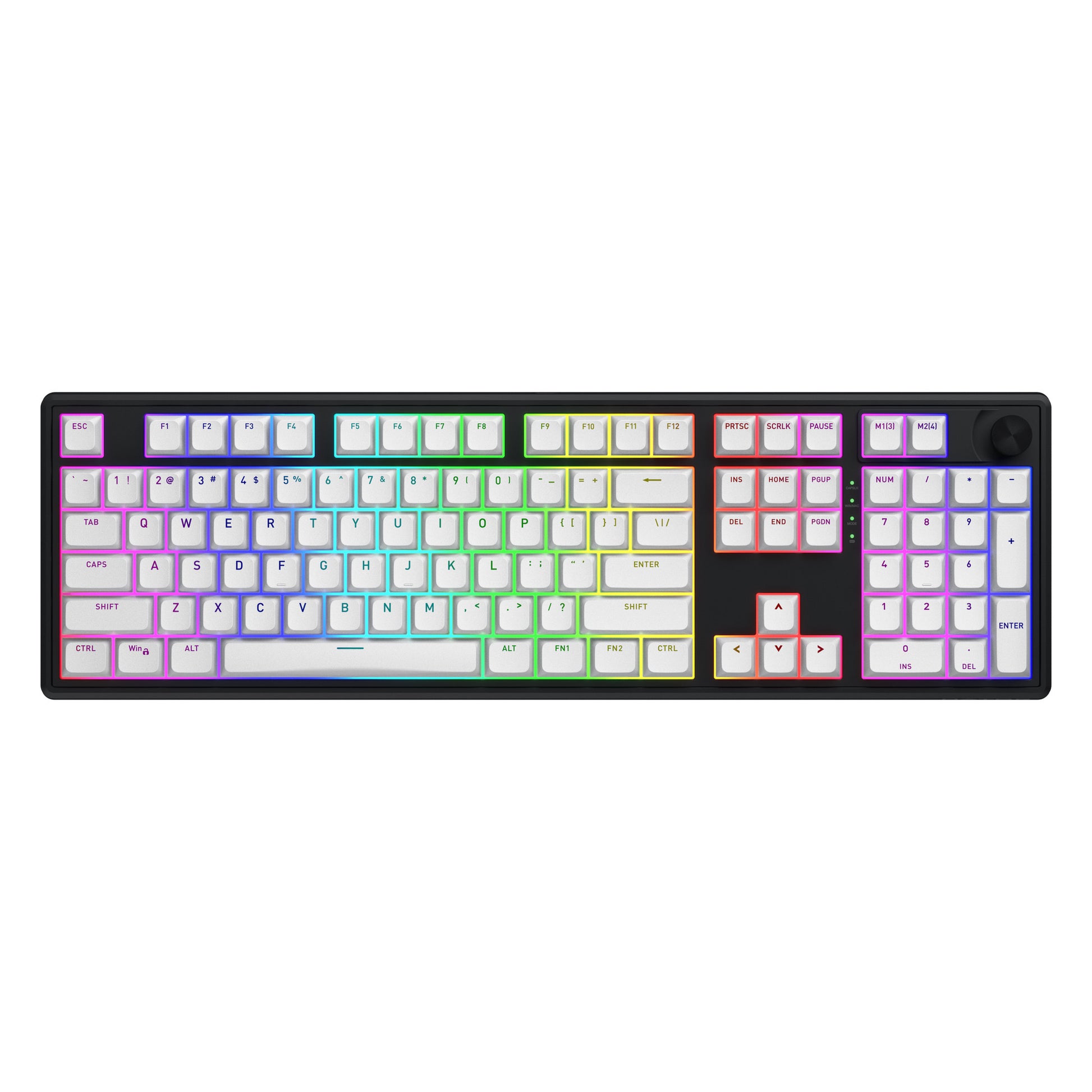 Hator Skyfall Wireless, Gaming-Tastatur (schwarz, US-Layout, Hator Aurum Lemon, RGB, Double Shot ABS, Hot-Swap, 2,4 GHz Bluetooth USB-C)