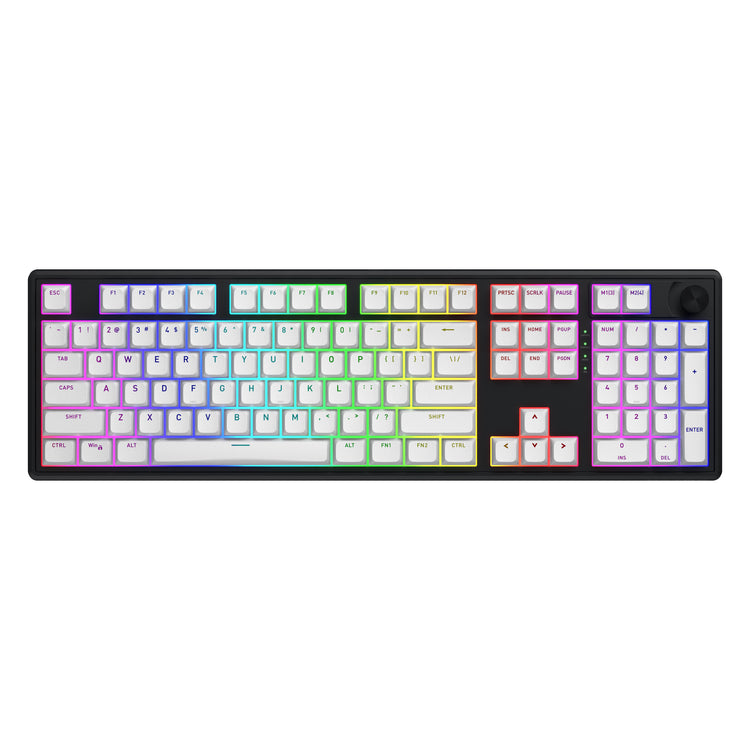 Hator Skyfall Wireless, Gaming-Tastatur (schwarz, US-Layout, Hator Aurum Lemon, RGB, Double Shot ABS, Hot-Swap, 2,4 GHz Bluetooth USB-C)