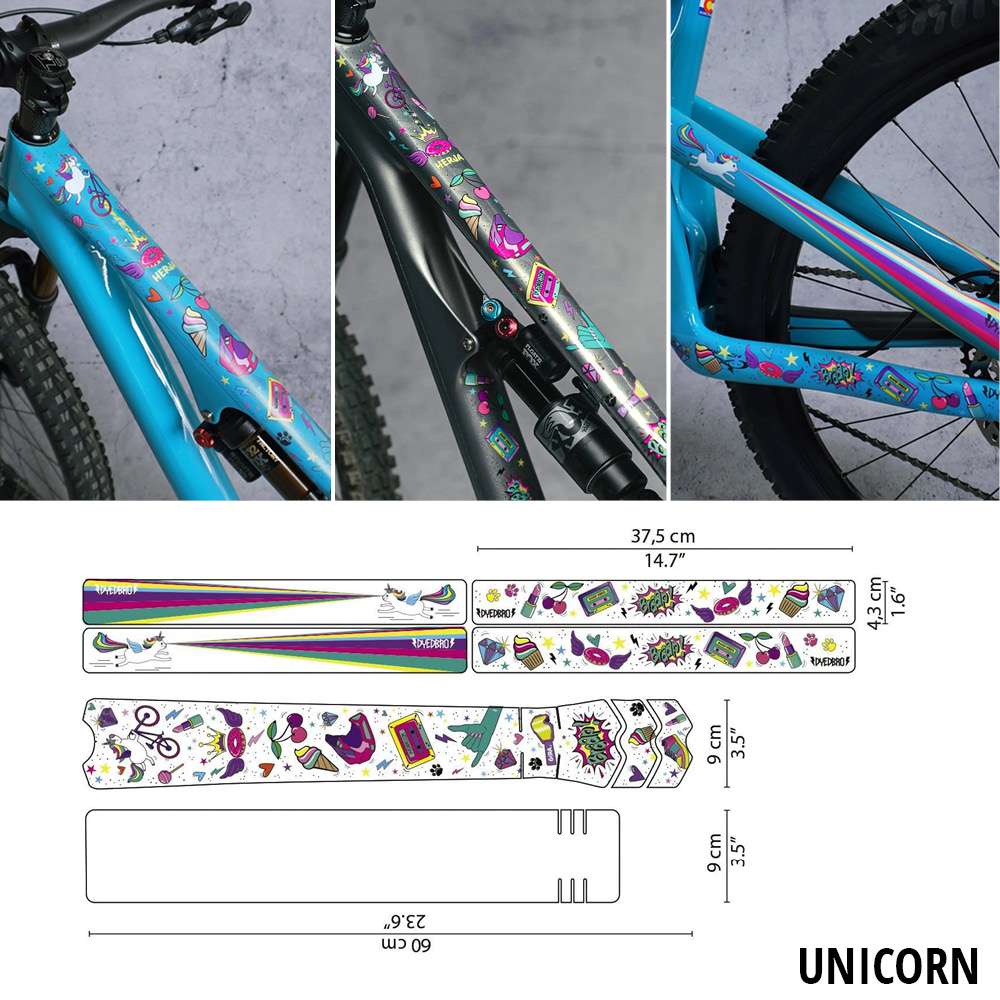 Dyedbro Einhorn-Rahmenschutz-Set
