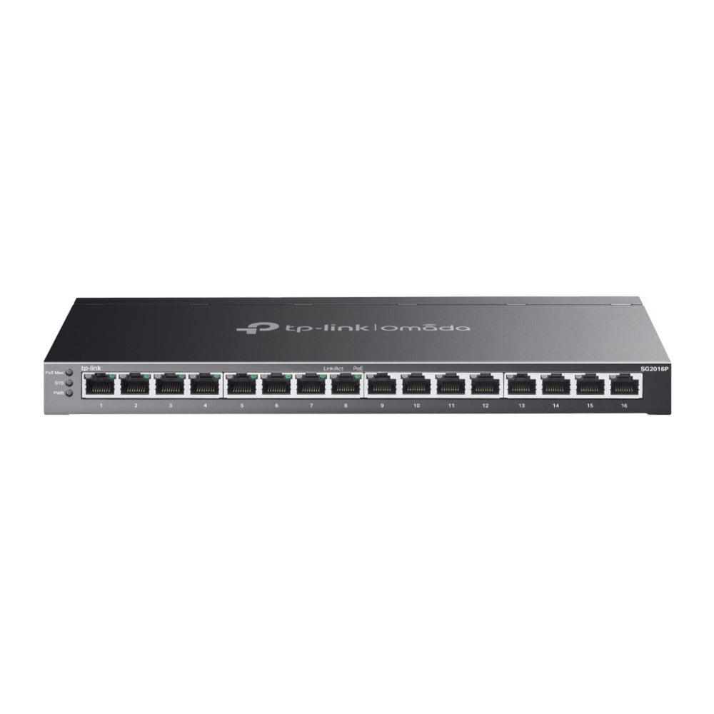 Tp-Link Omada SG2016P 16-Port-Gigabit-Smart-Switch (schwarz, 8x PoE+)