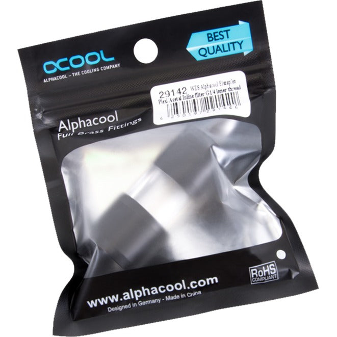 Alphacool Eiszapfen Acryl-Acetal-Inline-Filter G1 4 Innengewinde (schwarz transparent)