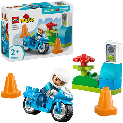 Lego 10471 Duplo Stadtblaues Polizeimotorrad | 2 Stk