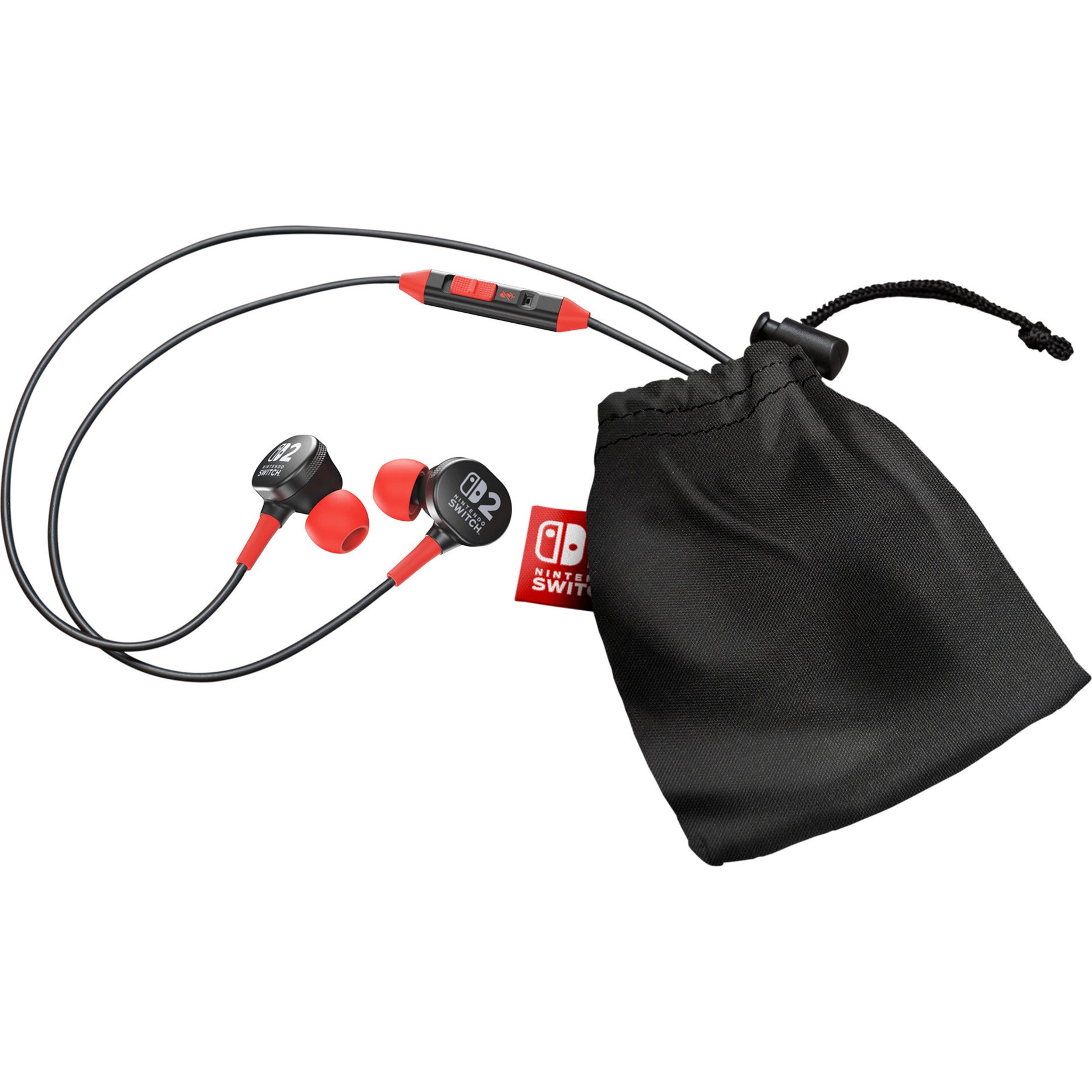Powera kabelgebundene Ohrhörer für Nintendo Switch 2 In-Ear (schwarz rot, Nintendo Switch 2, Nintendo Switch, Nintendo Switch – OLED-Modell, Nintendo Switch Lite)
