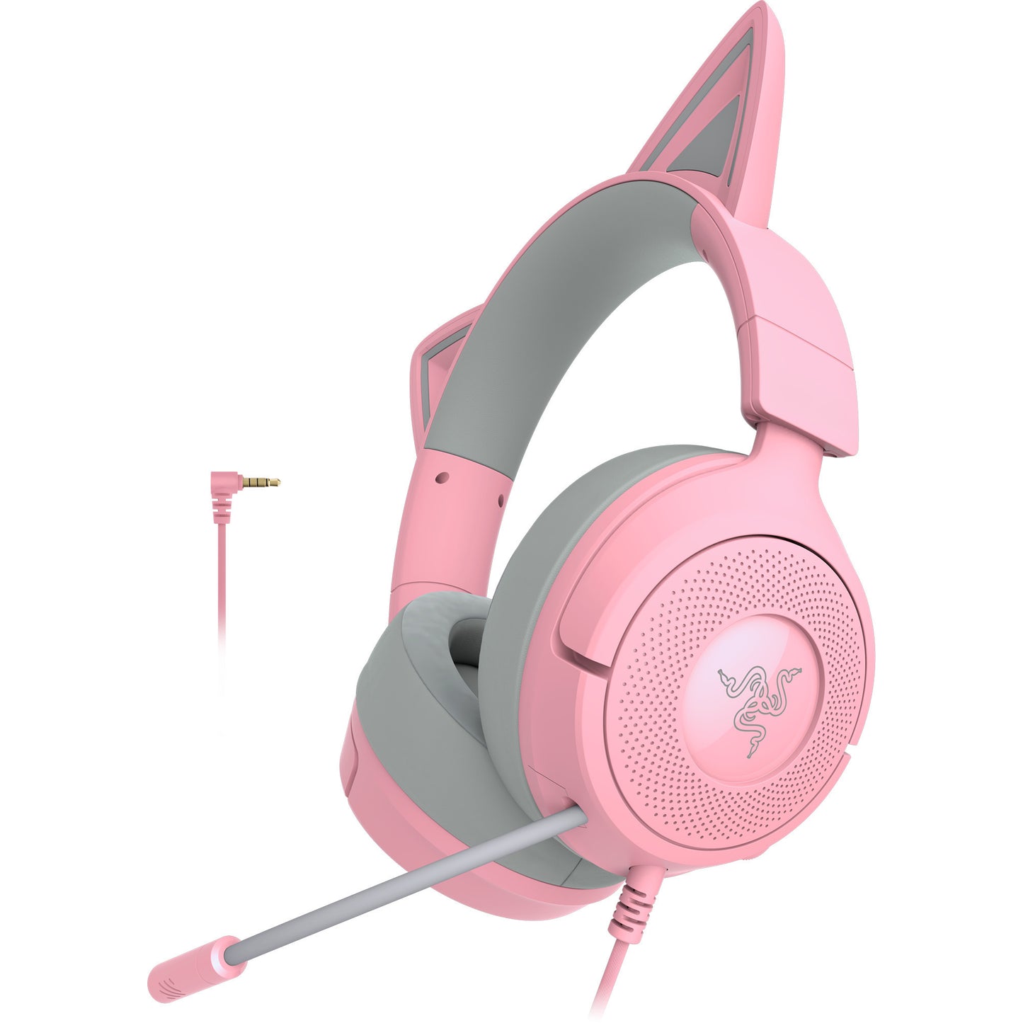 Razer Kraken Kitty V3 X Quartz Over-Ear-Gaming-Headset (Rosa Grau)