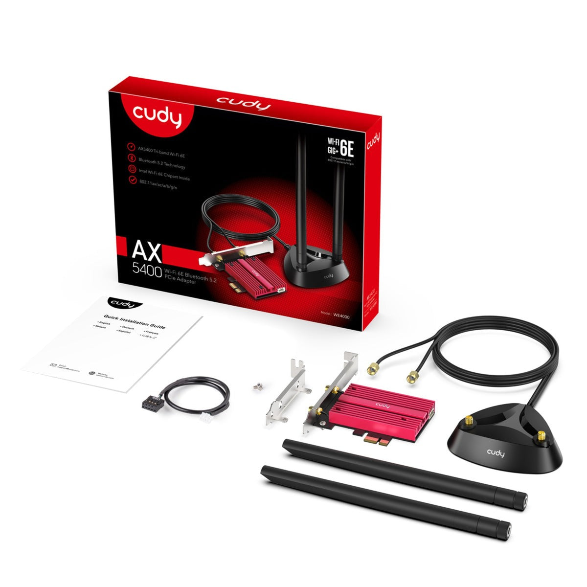 Cudy AX5400 Wi-Fi 6. Bluetooth 5.3 PCI-E-Adapter
