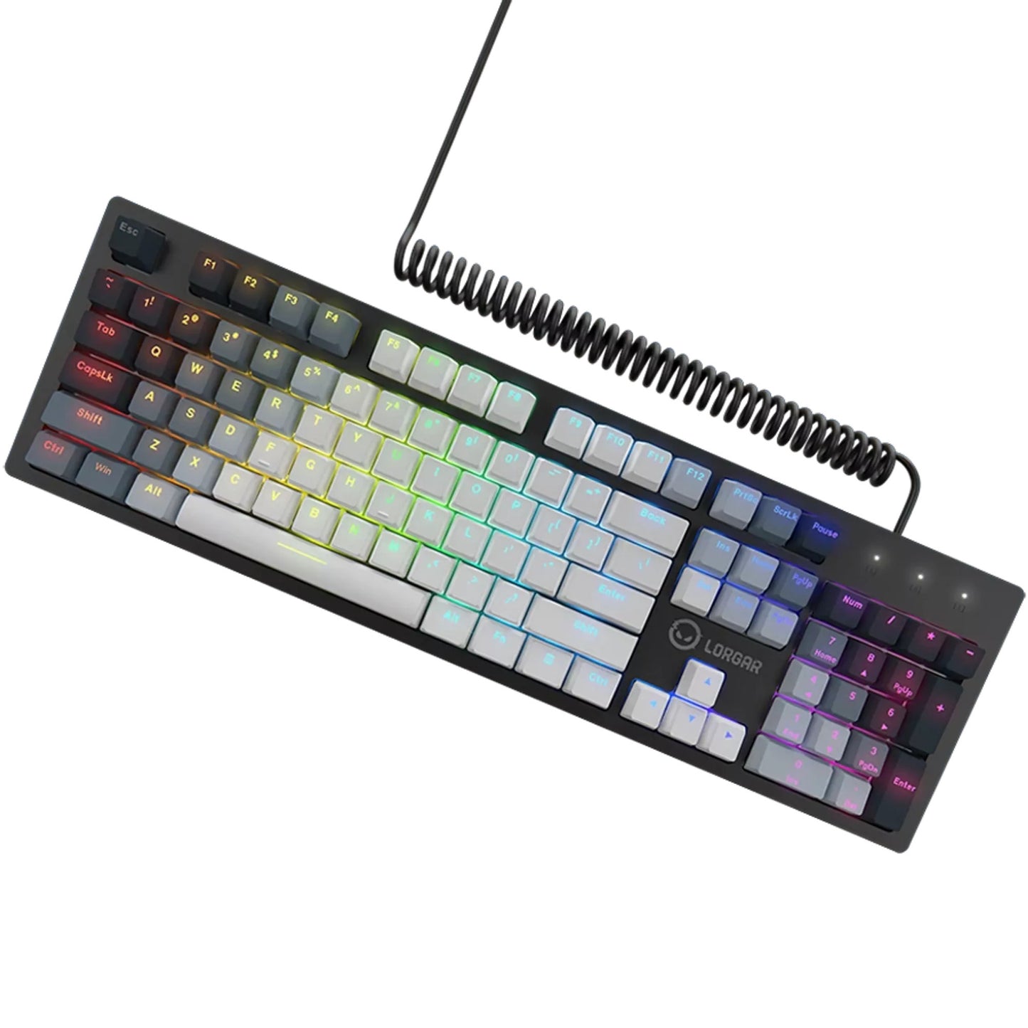 Lorgar Azar 514, Gaming-Tastatur (weiß, US-Layout, Logar Dream, RGB)