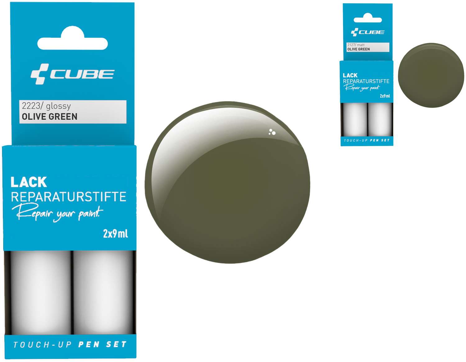 Cube Lackstift-Set olivgrün