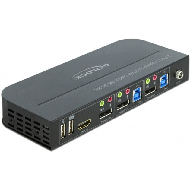 Delock DisplayPort 1,4 KVM Switch 8K 30 Hz mit USB 3.0 und