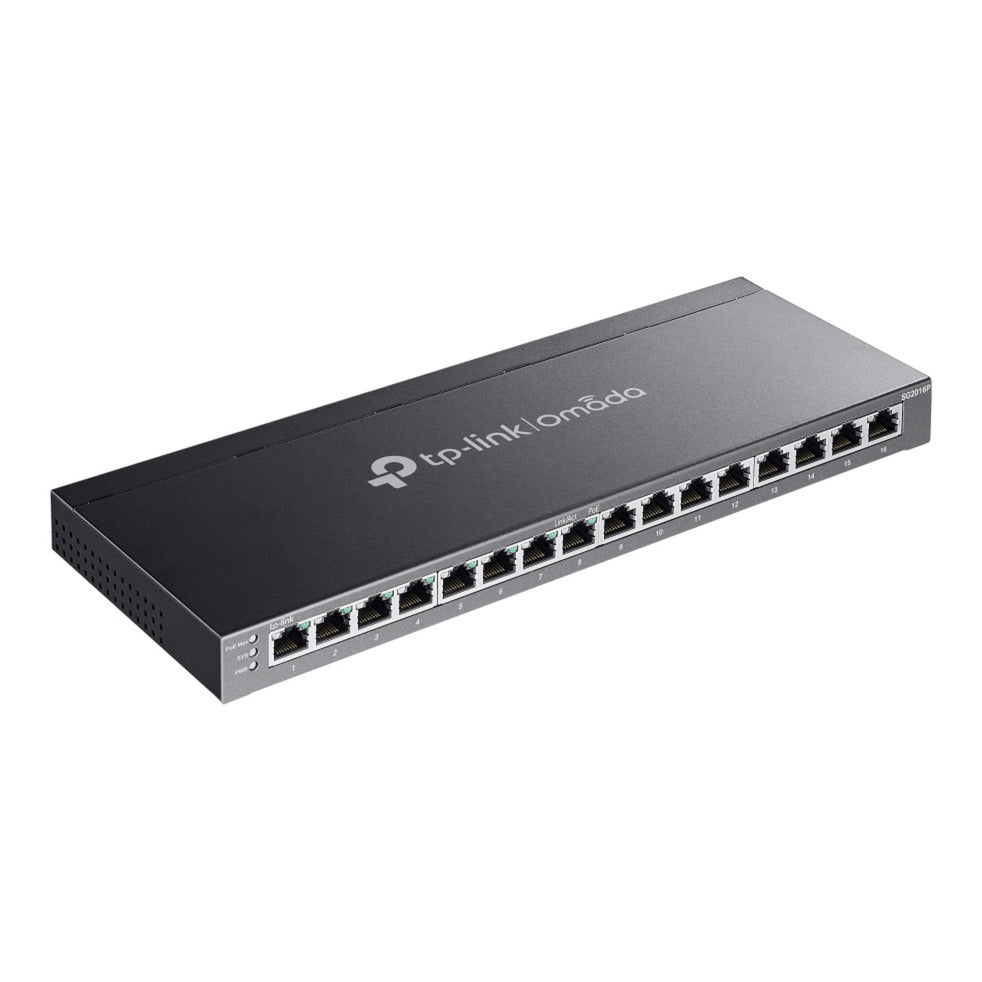 Tp-Link Omada SG2016P 16-Port-Gigabit-Smart-Switch (schwarz, 8x PoE+)