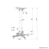 Neomounts cl25-540wh1 Projektor-Deckenhalterung Deckenhalterung (weiß)
