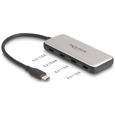 Delock USB 10 Gbit / s USB Typ-C Hub + 4 x USB Typ-C Weibchen