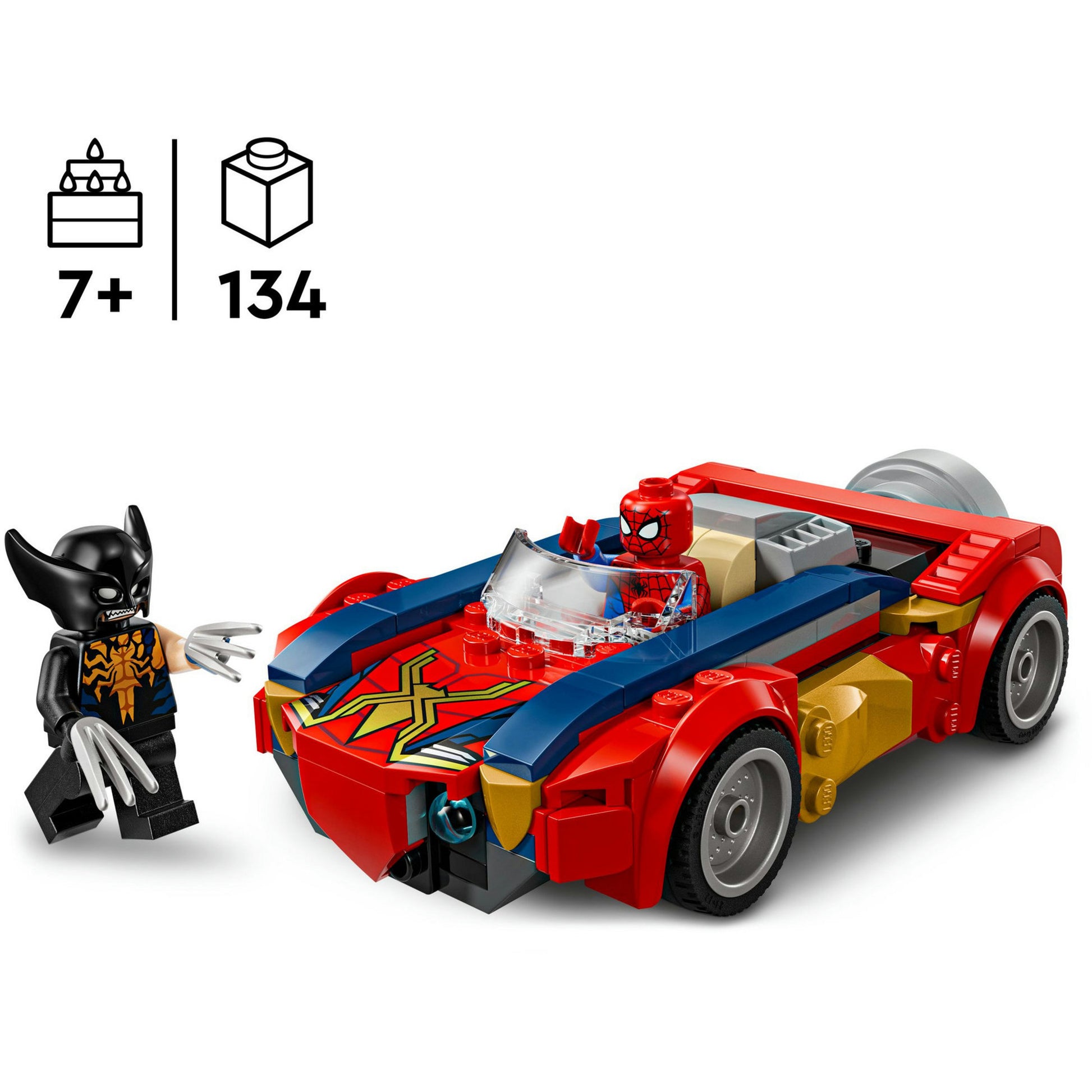 Lego Superhelden 76336 Marvel Spider-Man-Auto vs. vergifteter Vielfraß