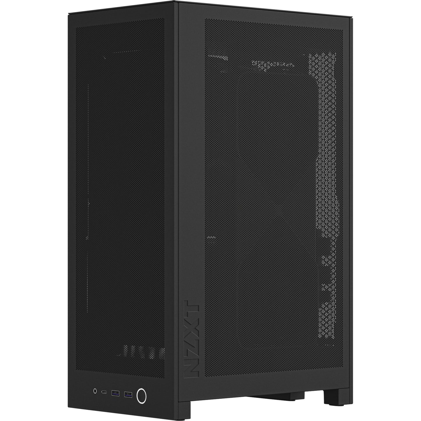 Nzxt h2 flow Mini-Tower-Gehäuse (schwarz | 2x USB-A | 1x USB-C | gehärtetes Glas)
