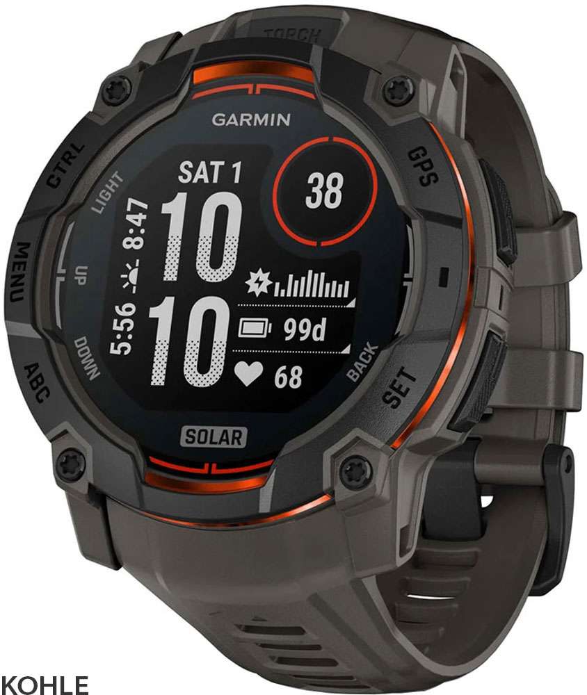 Garmin instinct® 3 Solar 50 mm – GPS-Multisport-Smartwatch