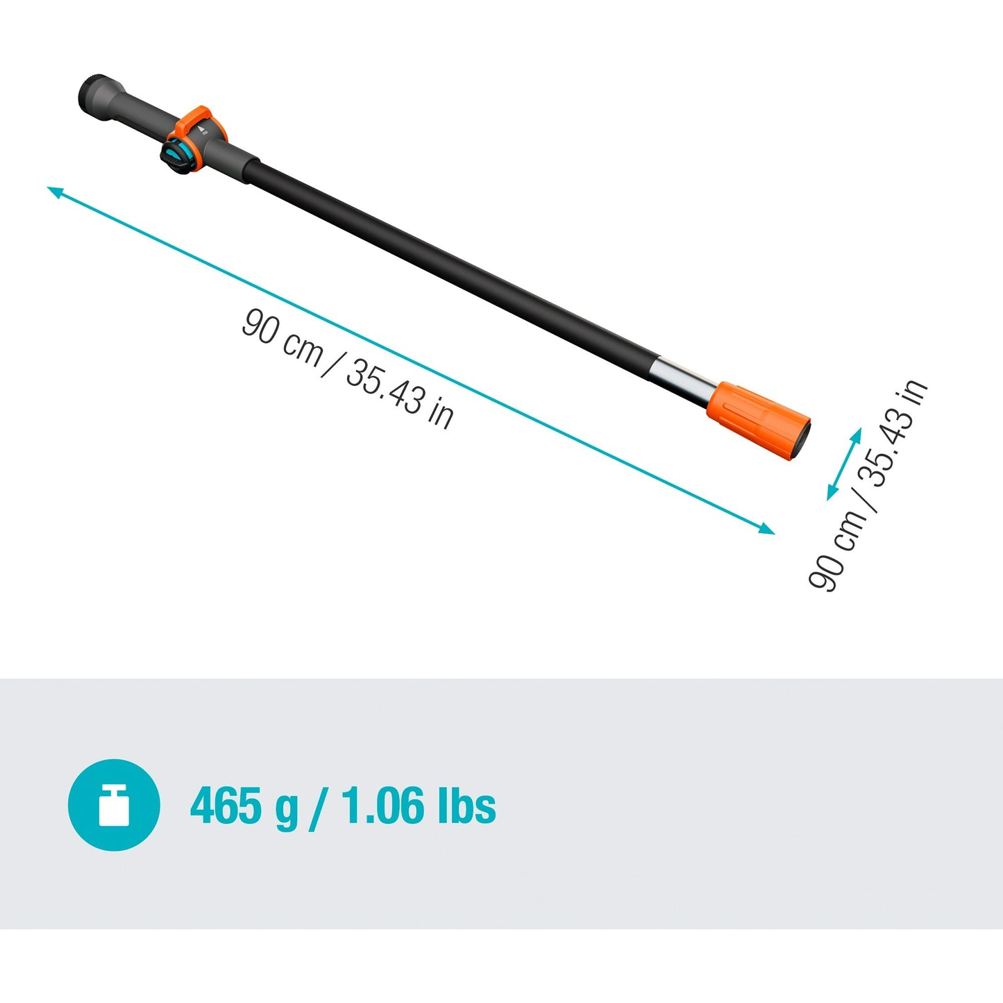 Gardena Cleansystem Stahl S, 90 cm