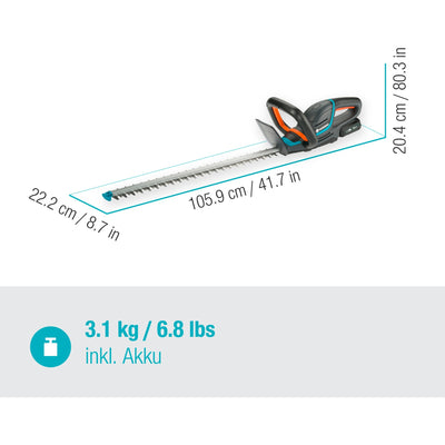 Gardena Battery Hedge Trimmer Comfortcut 60 18V P4A Set