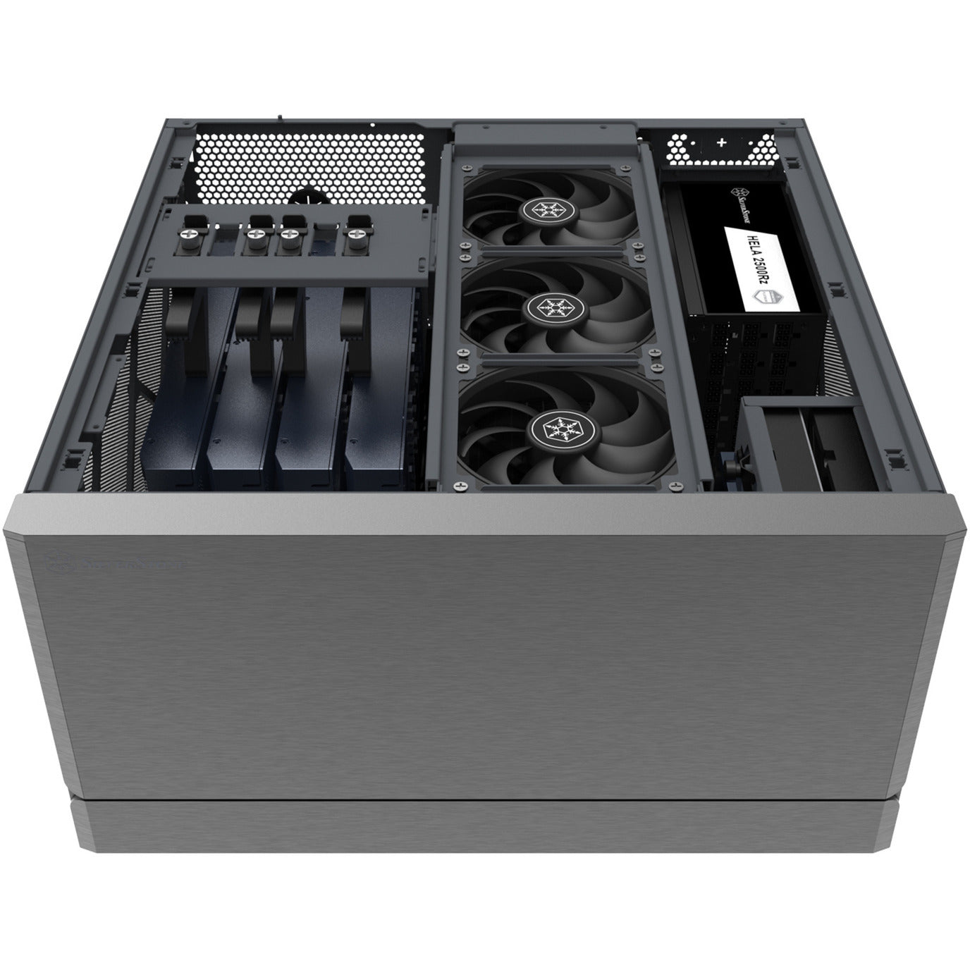 Silverstone Crown 04 HTPC-Gehäuse (dunkelgrau | 4x USB-A | 1x USB-C)