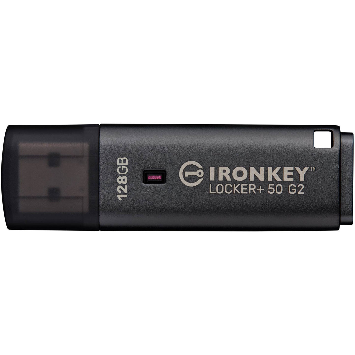 Kingston Ironkey Locker+ 50 G2 USB-Flash-Laufwerk 128 GB USB-Stick (Anthrazit, USB-A 3.2 Gen 1)