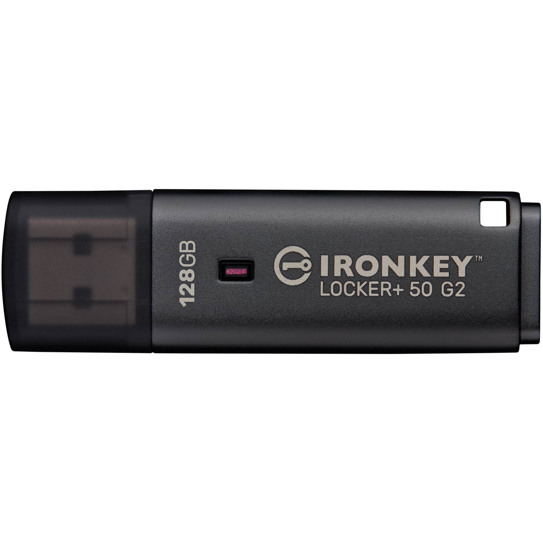Kingston Ironkey Locker+ 50 G2 USB-Flash-Laufwerk 128 GB USB-Stick (Anthrazit, USB-A 3.2 Gen 1)