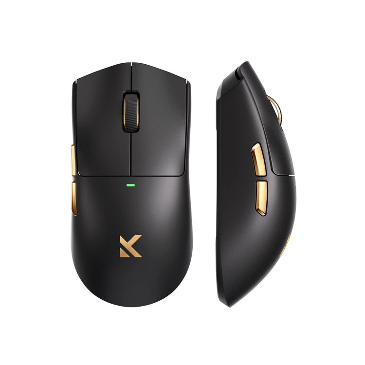 Mchose K7 ultraleichte kabellose Gaming-Maus (Schwarzgold, RGB, USB 2,4 GHz, 42.000 dpi)
