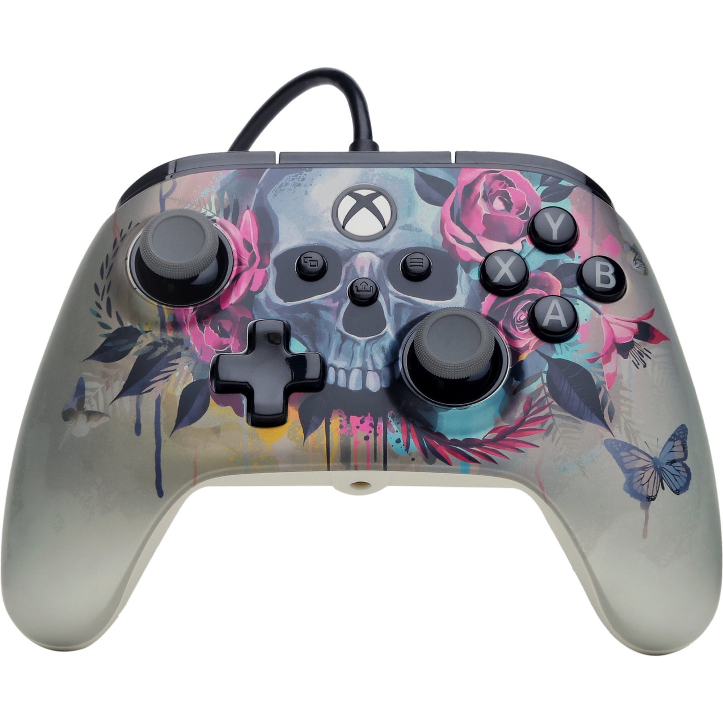 Powera Advantage Plus kabelgebundener Controller für Xbox Series X|s – Bloom Gloom (Silber, Xbox Series X|s, Xbox One, PC)