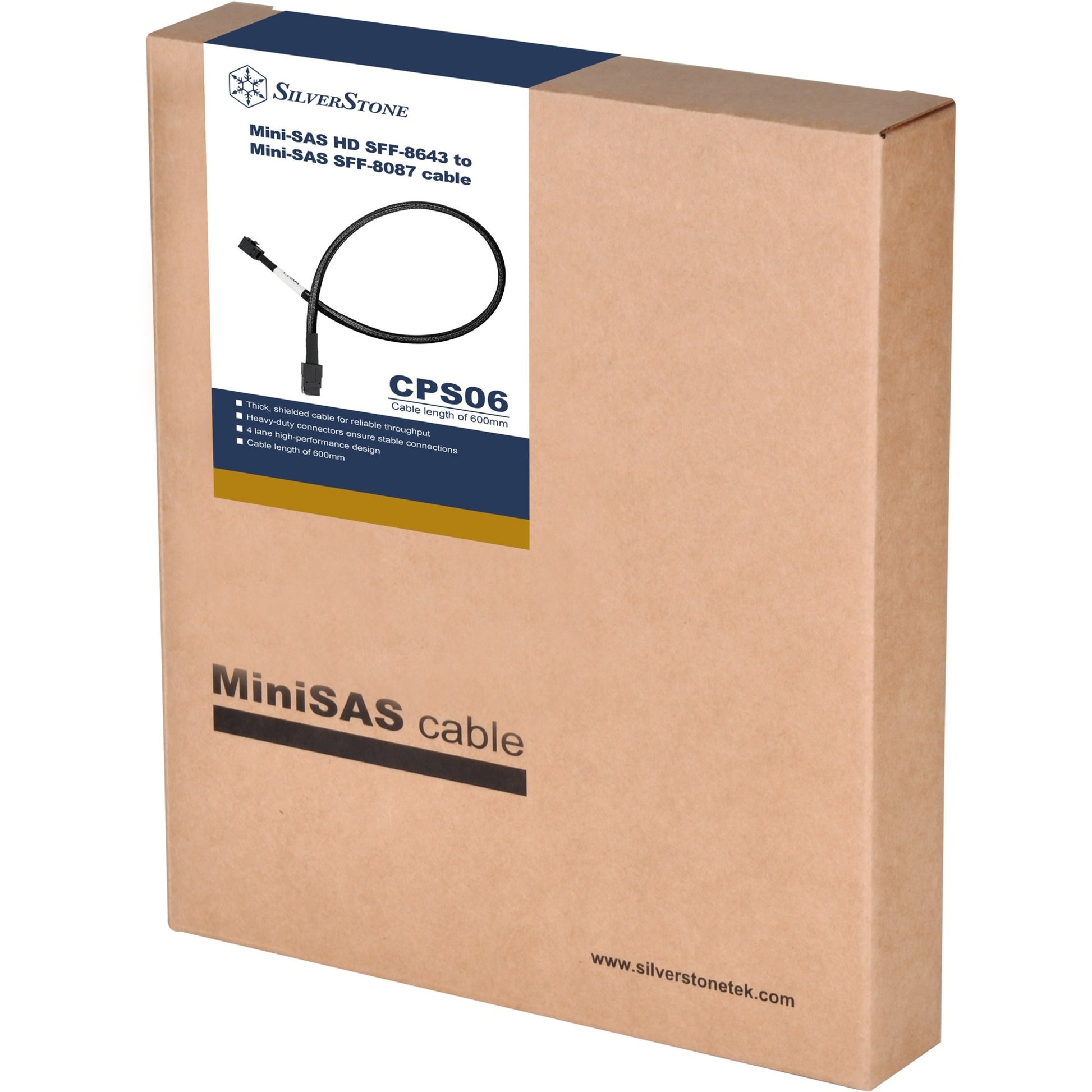 Silverstone Mini-SAS-Adapterkabel SFF 8643 bis SFF-8087