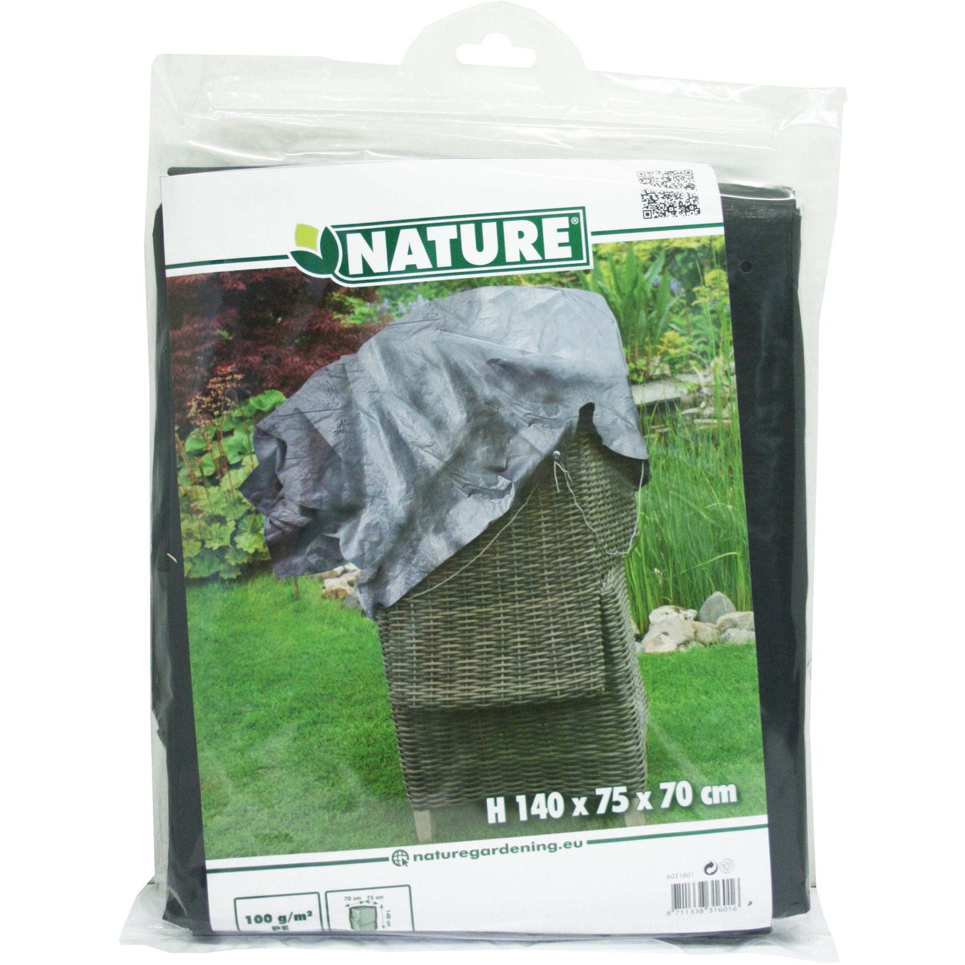 Nature Gartenmöbelbezug für gestapelte Stühle (grau, 6031601)