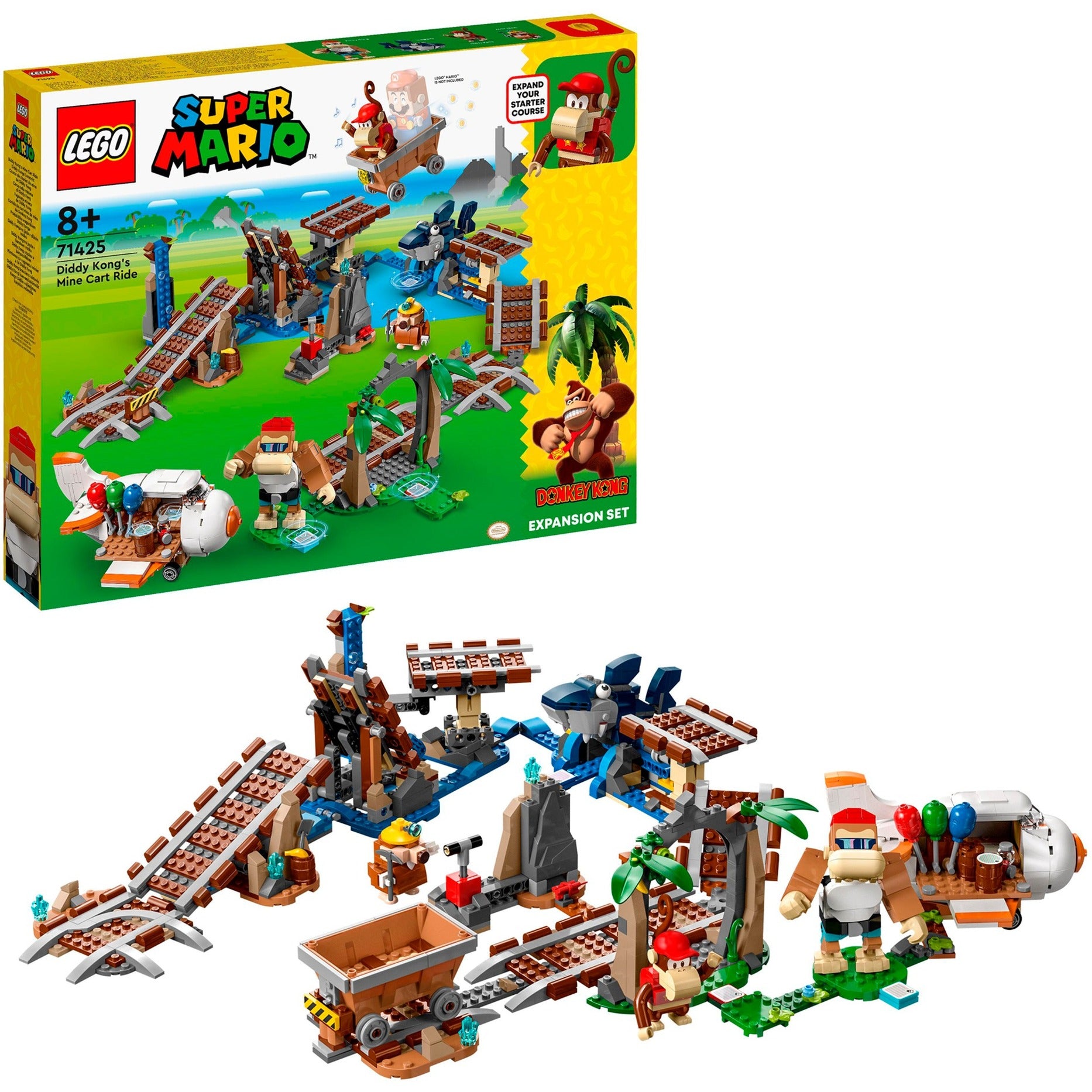Lego Super Mario Erweiterungsset: Diddy Kong's Mine Cart Ride Konstruktionsspielzeug (71425)