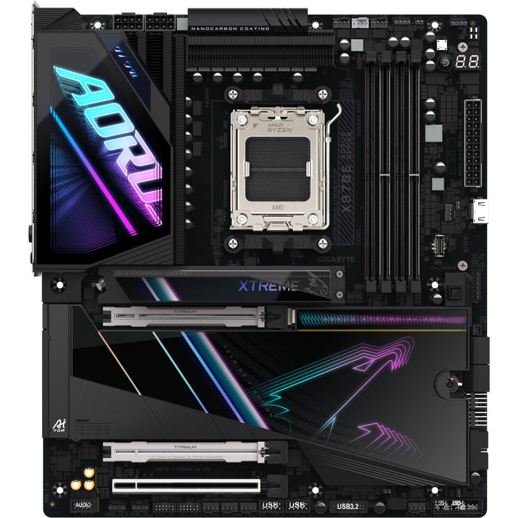 Gigabyte x870e a xtreme AI Top Sockel AM5 Mainboard (schwarz, RAID, 2x 10 GB-LAN, WLAN, BT, Sound, E-ATX)