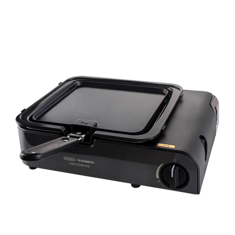 Cadac Van Cook Flat Plate Grillplatte (schwarz, 22 x 22 cm)