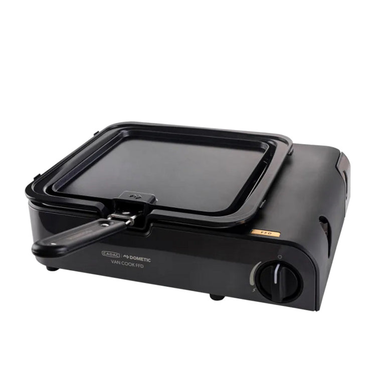 Cadac Van Cook Flat Plate Grillplatte (schwarz, 22 x 22 cm)
