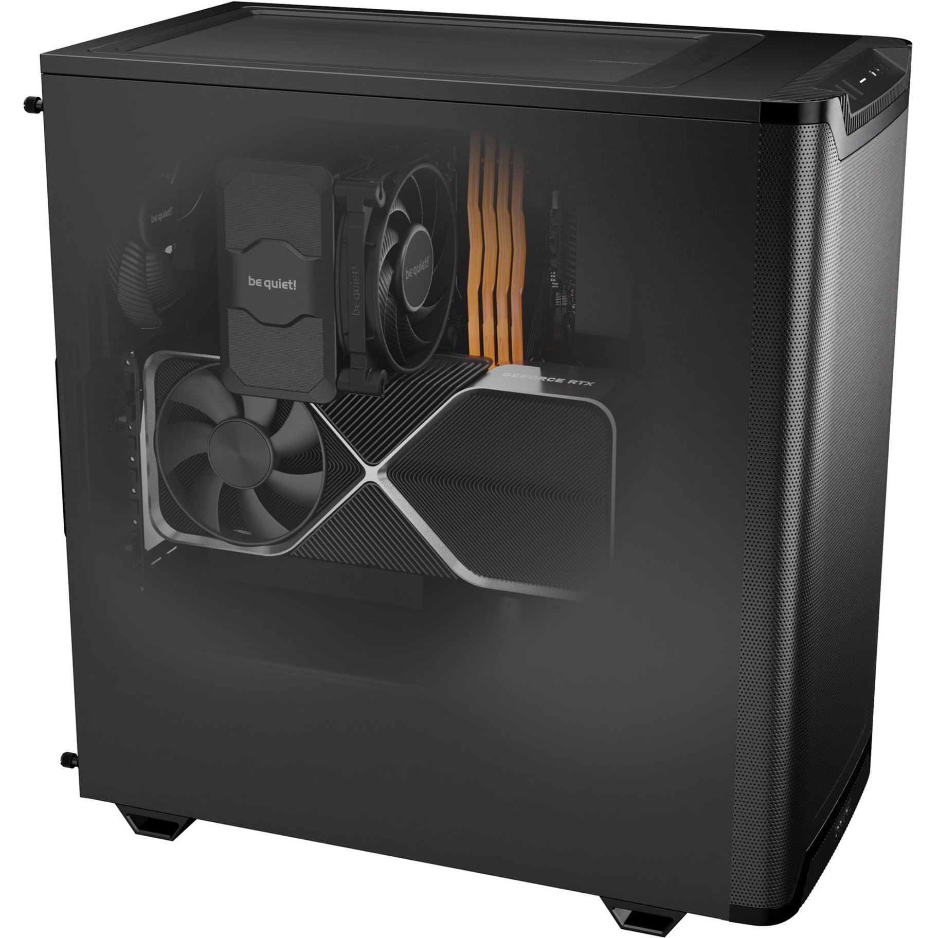 Ruhig sein! Pure Base 501 Airflow Midi-Tower-Gehäuse (schwarz | 2x USB-A | 1x USB-C)