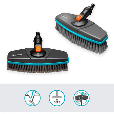 Gardena Cleansystem Stahl mit weicher Bürste für größere,