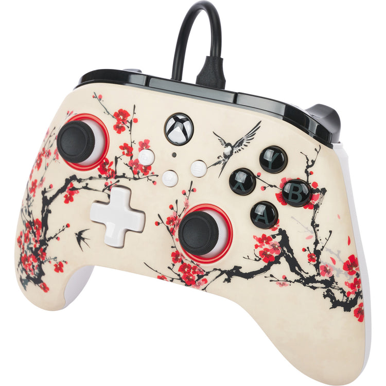 Powera Advantage Controller mit Kabel für die Xbox Series X|s – Warrior's Nirvana (Magnolia White, Xbox Series X|s, Xbox One, PC)