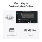 Keychron K2 HE-F1C Concrete Edition RGB mechanische Tastatur (schwarz, US-Layout (QWERTY), Gateron Double-Rail-Magnetnebel, 75 %, RGB-LEDs, OSA Double-Shot PBT, Hot-Swap, 2,4 GHz | Bluetooth 5.2 | USB-C) - afbeelding 7