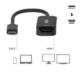 Club 3D CAC-2505 USB-C auf HDMI 2.1 Adapter 8k60hz (schwarz) - afbeelding 6