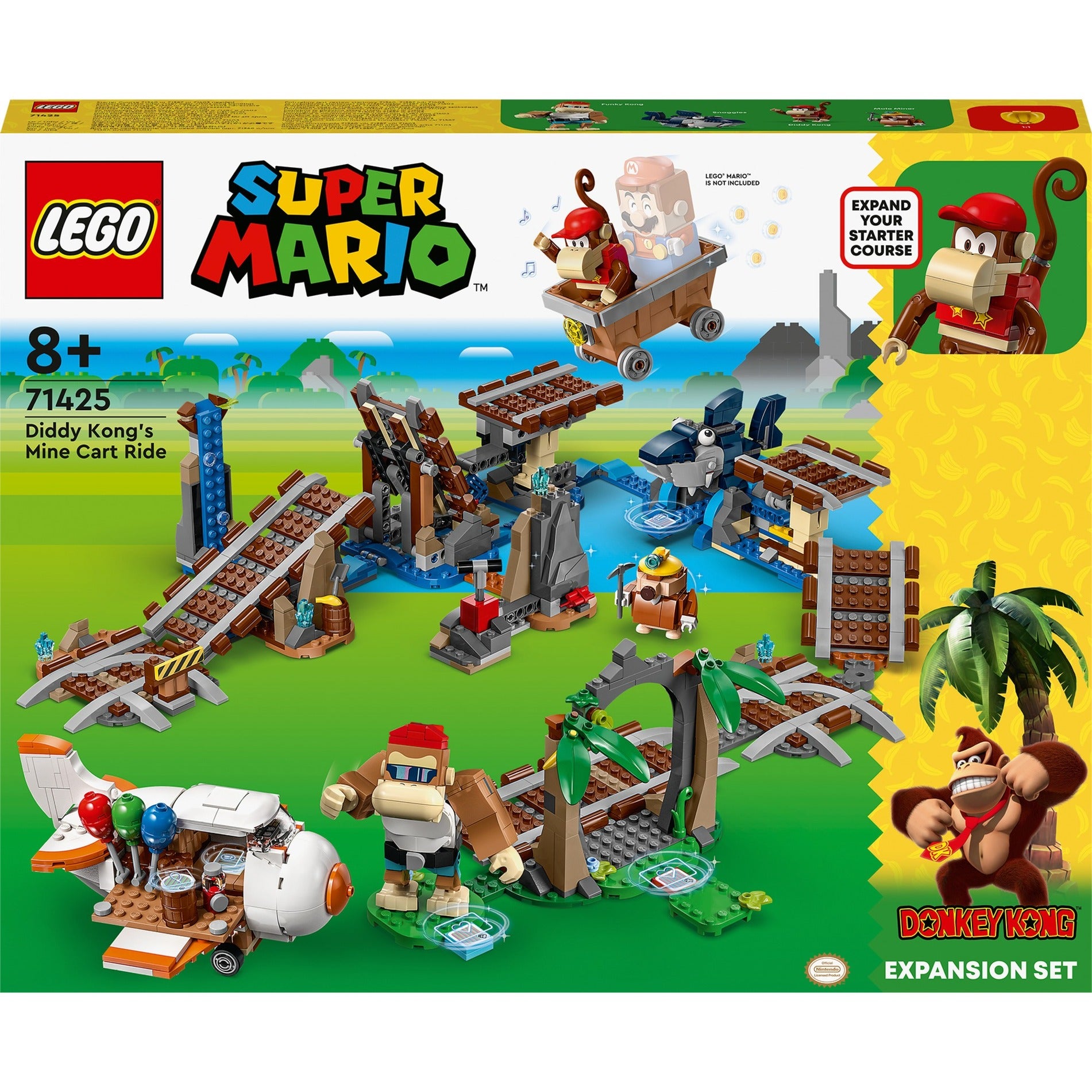 Lego Super Mario Erweiterungsset: Diddy Kong's Mine Cart Ride Konstruktionsspielzeug (71425)