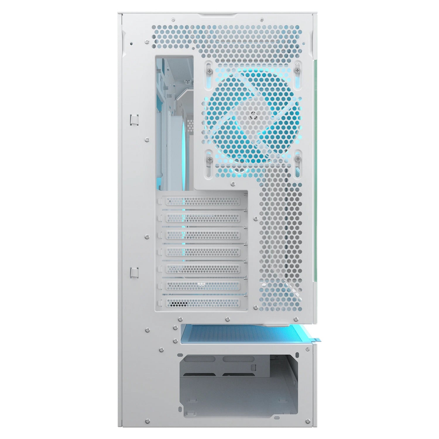 Cougar cfv235 Midi-Tower-Gehäuse (weiß | 2x USB-A | 1x USB-C | RGB | gehärtetes Glas)