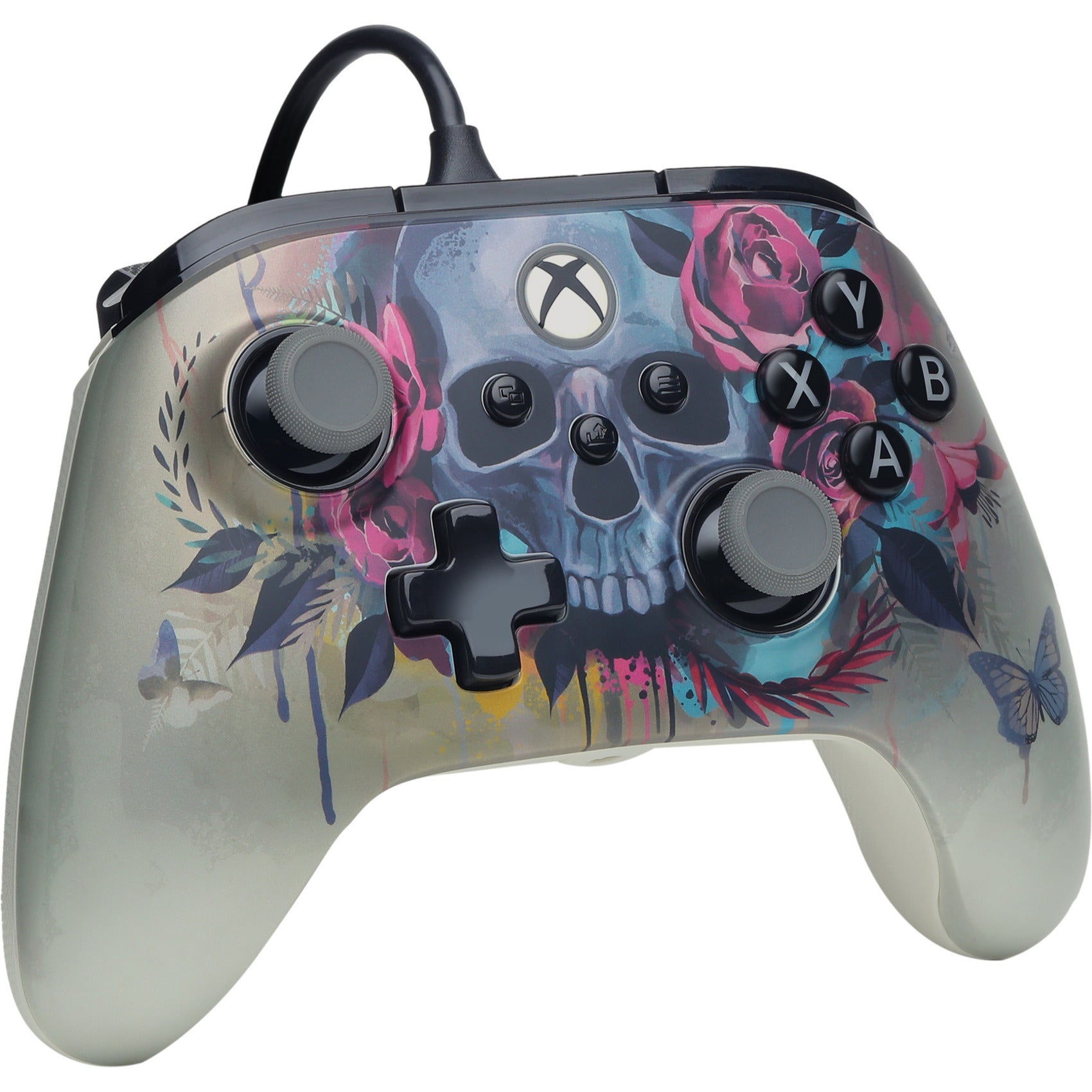 Powera Advantage Plus kabelgebundener Controller für Xbox Series X|s – Bloom Gloom (Silber, Xbox Series X|s, Xbox One, PC)