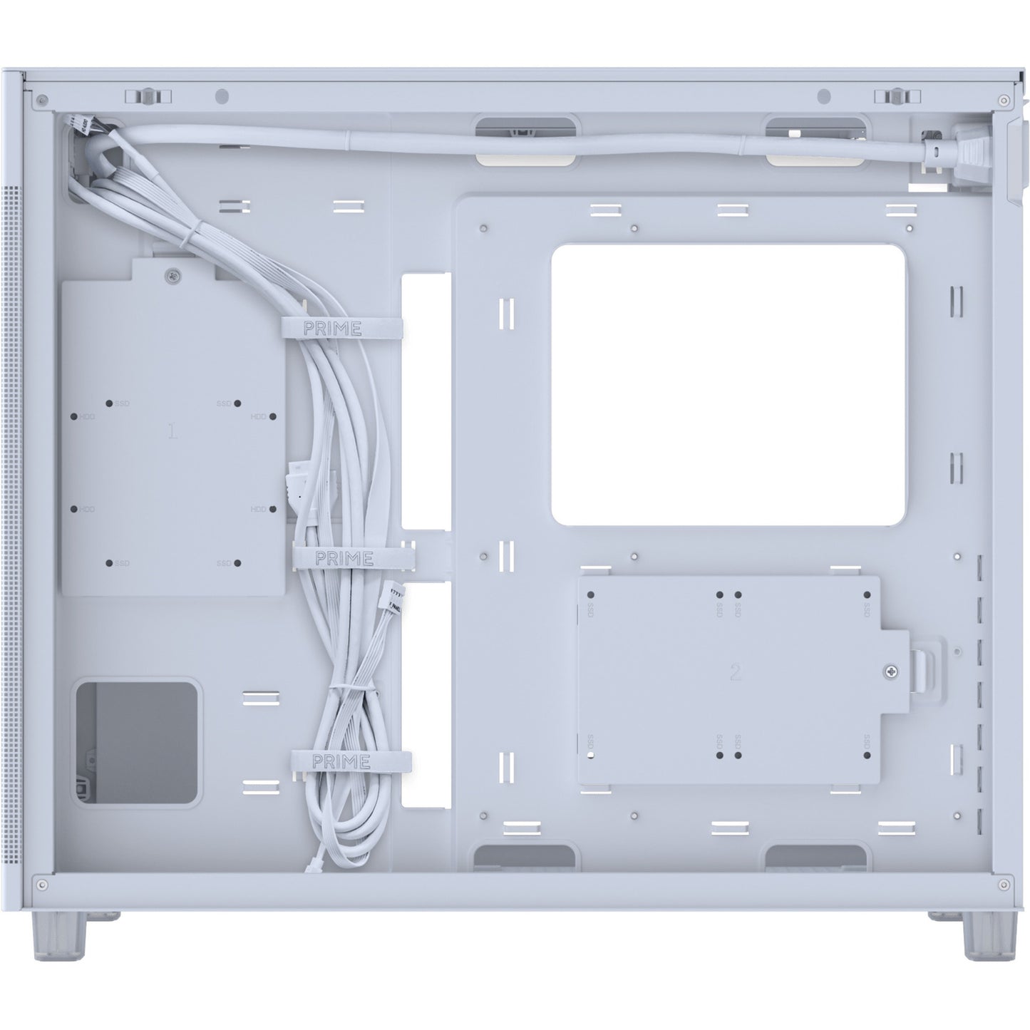 Asus Prime Ap303 - Mesh Panel Midi Tower Gehäuse (weiß | 2x USB-A | 1x USB-C)