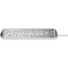 Brennenstuhl Estilo Eckstop Kontakt 4mal mit USB-Ladefunktion