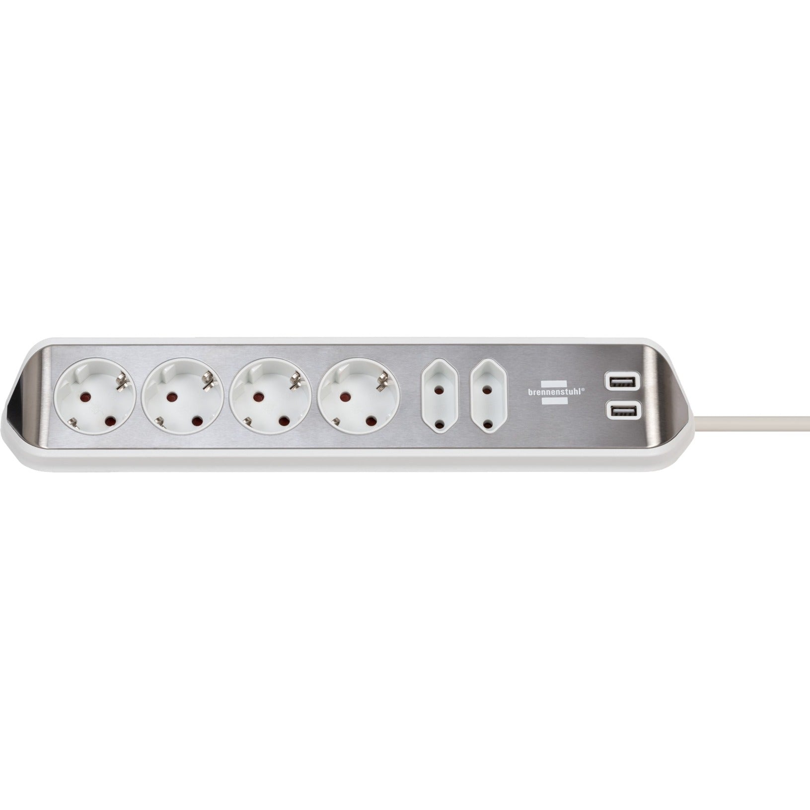 Brennenstuhl Estilo Eckstop Kontakt 4mal mit USB-Ladefunktion