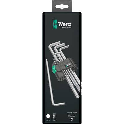 Waa 950 9 Hex-plus 1 SB Stiftschlüssel Set, Metrik, weit