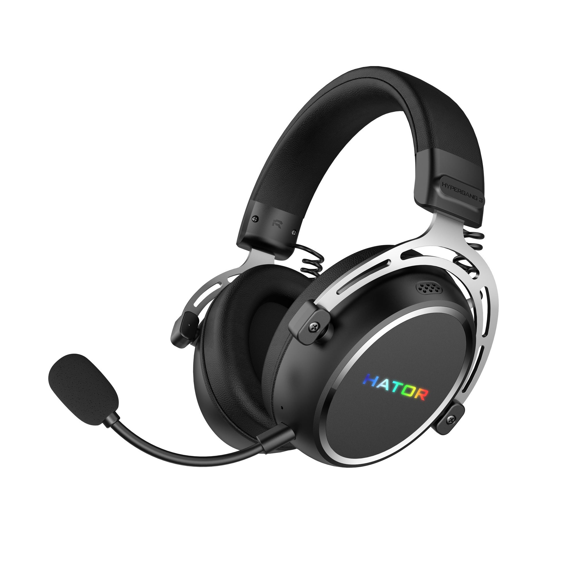 Hator Hypergang 3 kabelloses Over-Ear-Gaming-Headset (schwarz, RGB, 2,4 GHz Bluetooth USB)
